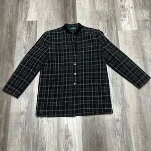 Harve Benard By Benard Holtzman Plaid Button Up Blazer Size Unknown